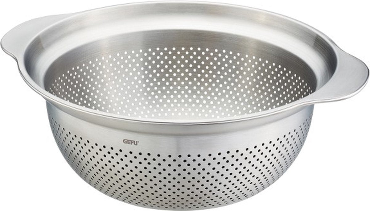 Passoire Gefu premio 27 cm – acier inoxydable – 3 en 1 – pour égoutter, laver et cuire à la vapeur