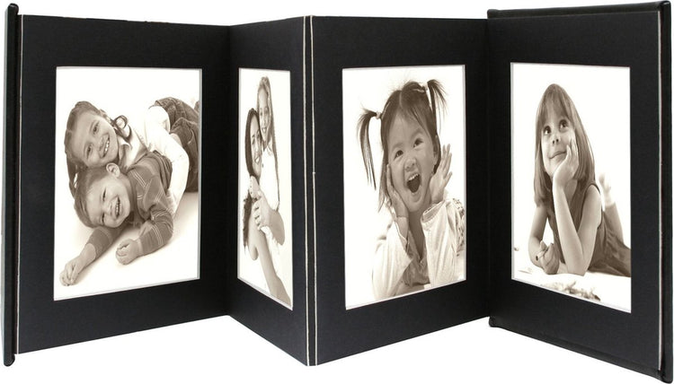 Deknudt frames a66dc2 8ph - album leporello - noir - 8x photo 13x18 cm