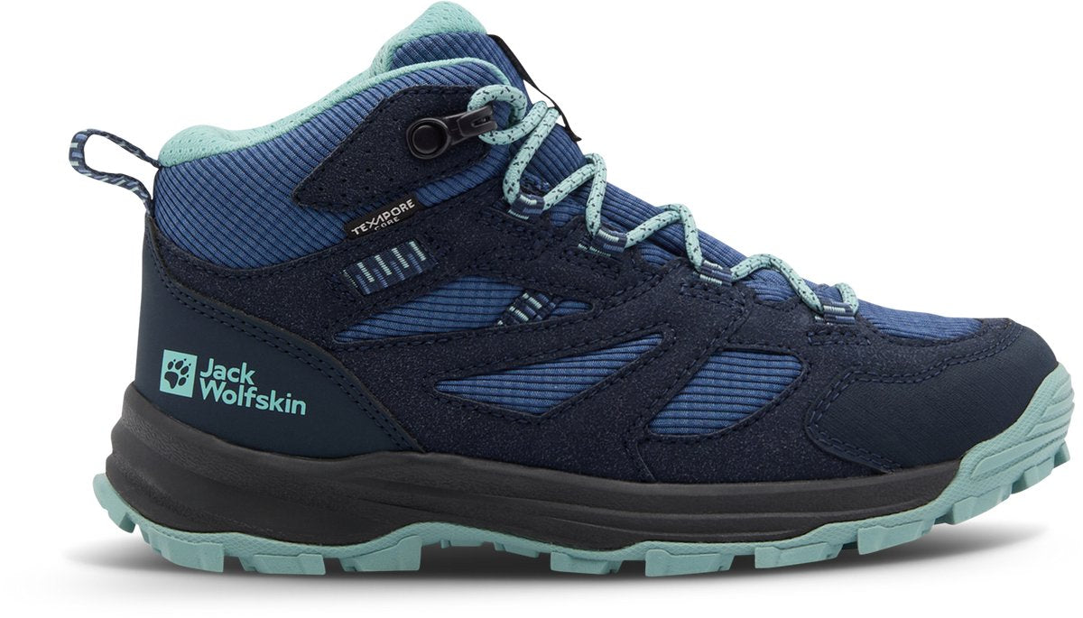 Chaussures de marche enfant Jack wolfskin vojo tour texapore mid k - bleu nuit
