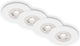 Briloner kulana - lot de 4 spots encastrables LED - éclairage salle de bain - dimmable - ø9 cm - ip44 - 4,9 w - 480 lm - 3 000 k - blanc