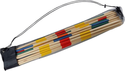 Longfield mikado jumbo – 80 cm – 25 pièces – emballé dans un filet – jeu d'adresse en bois – jeu de concentration et de motricité fine pour l'intérieur et l'extérieur – cœur d'ange