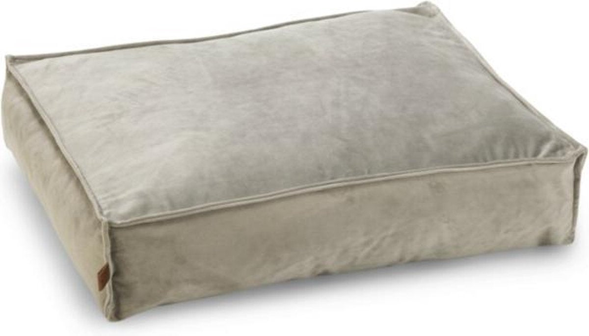 Conçu par lotte nalino - coussin pour chien - velours - velours - gris - 70x55x15 c cm