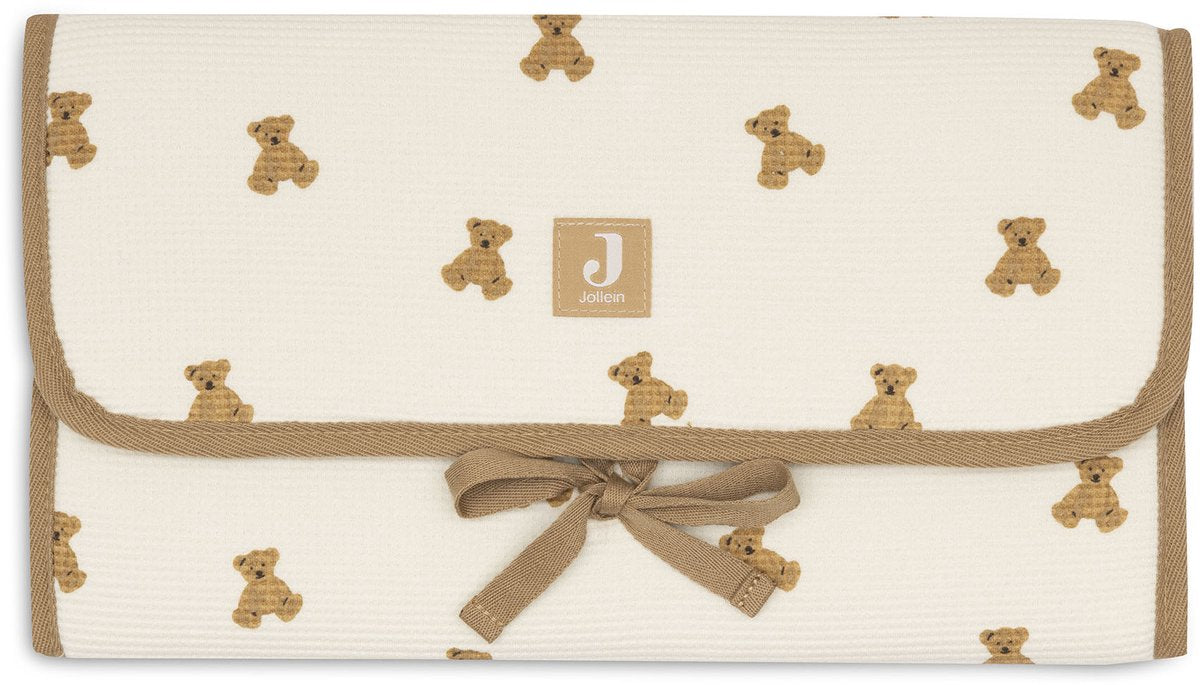 Jollein matelas à langer avec compartiments de rangement - mini ours en peluche - petite gaufre