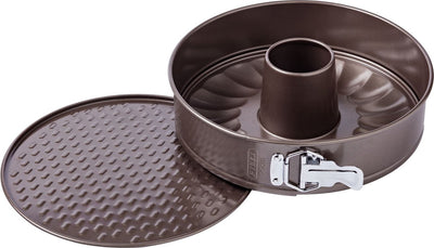 Pyrex - asimetria 2 en 1 boîte à ressort et turban ø 26 cm - marron - acier au carbone