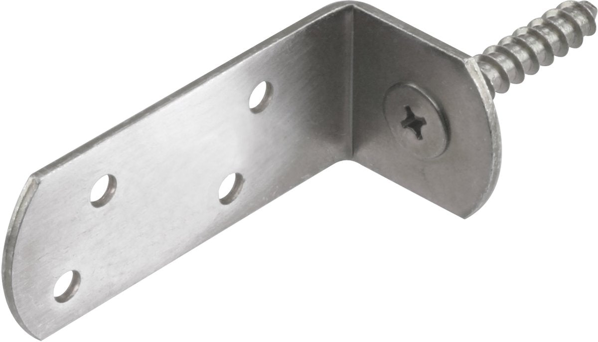 Support en L sans marque sans marque avec vis inox 75x35x30 (4 pièces)