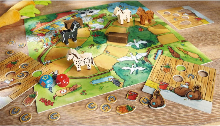 Haba saute au galop - jeu de chevaux à partir de 3 ans - 2 à 4 joueurs