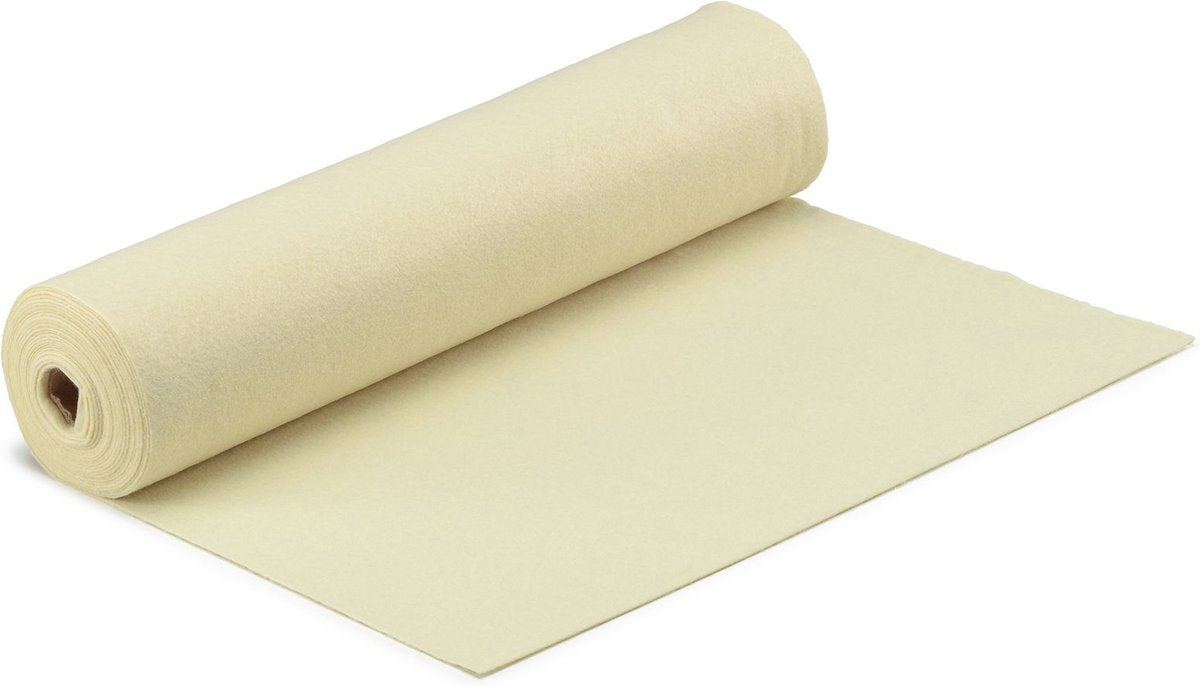 Vaessen creative feutre en rouleau - écru - 1 mm - 45 cm x 5 m