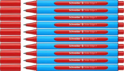 Schneider instruments d'écriture stylo à bille Schneider - bord coulissant - f - rouge - 10 pièces - s-152002-10