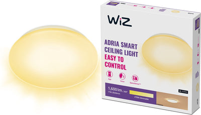 Plafonnier Wiz adria - lumière blanc chaud - éclairage LED intelligent - LED intégrée - 17w - blanc - wi-fi