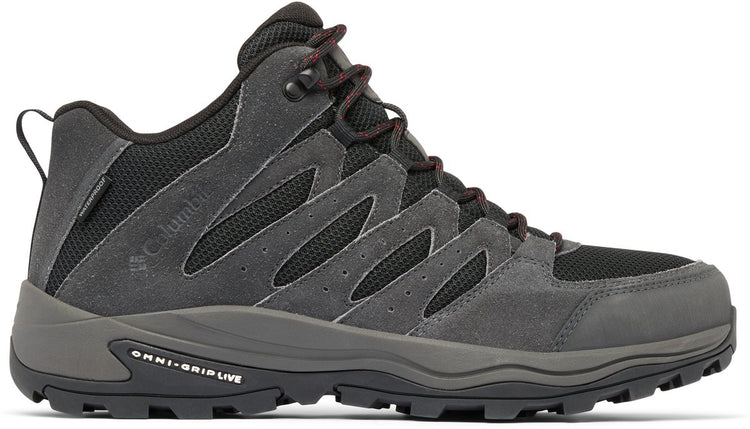 Chaussures de randonnée imperméables Columbia redmond™ iv mid pour homme - noir, rouge montagne