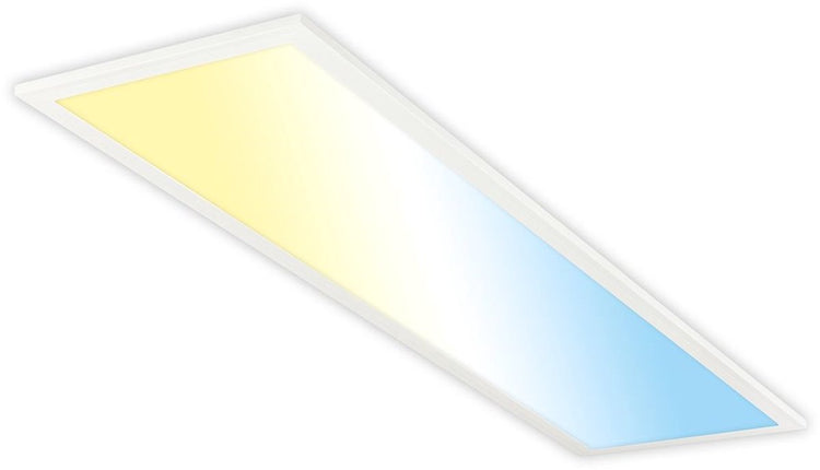 B.K.licht briloner piatto – plafonnier – cherchez une source de lumière* – panneau LED – dimmable avec télécommande – CCT réglable – blanc – 100 x 25 x 6 cm