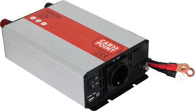Onduleur Carpoint 12v à 230v – 1000w 2000w crête – avec USB – sécurisé – ventilateur – pour voiture, camping-car, caravane