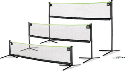 Exit toys exit filet de sport réglable 155x300cm - filet de volley-ball - filet de badminton - filet de tennis - réglable en hauteur - extérieur - noir