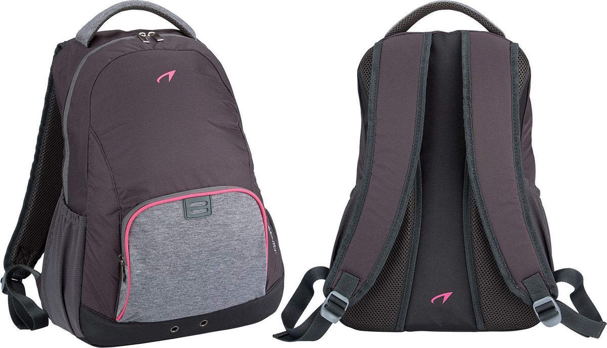 Avento sac à dos de sport - kay - gris anthracite mélangé rose fluo