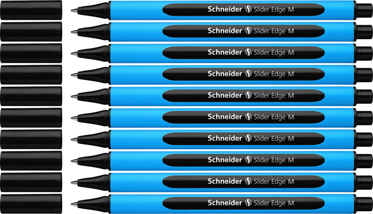 Schneider instruments d'écriture stylo à bille schneider - bord coulissant - m - noir - 10 pièces s-152101-10
