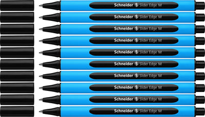 Schneider instruments d'écriture stylo à bille schneider - bord coulissant - m - noir - 10 pièces s-152101-10
