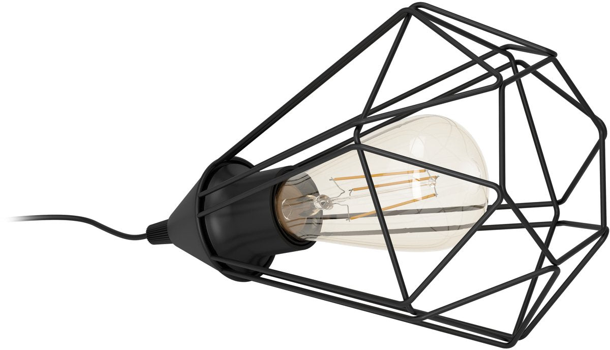 Lampe de table Eglo tarbes - e27 - 26,5 cm - noir