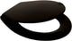 Abattant de toilettes Plieger Kadett - abattant de toilettes de forme universelle - duroplast - noir - avec couvercle - montage en plastique