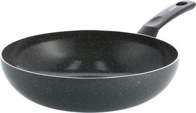 Poêle wok en céramique Kochstar Stein - sans couvercle - 28 cm - 3,57 l - sans PFA - poêle wok à induction - poêle à induction - revêtement antiadhésif en céramique - poignée de refroidissement - passe au four jusqu'à 130° c - granit