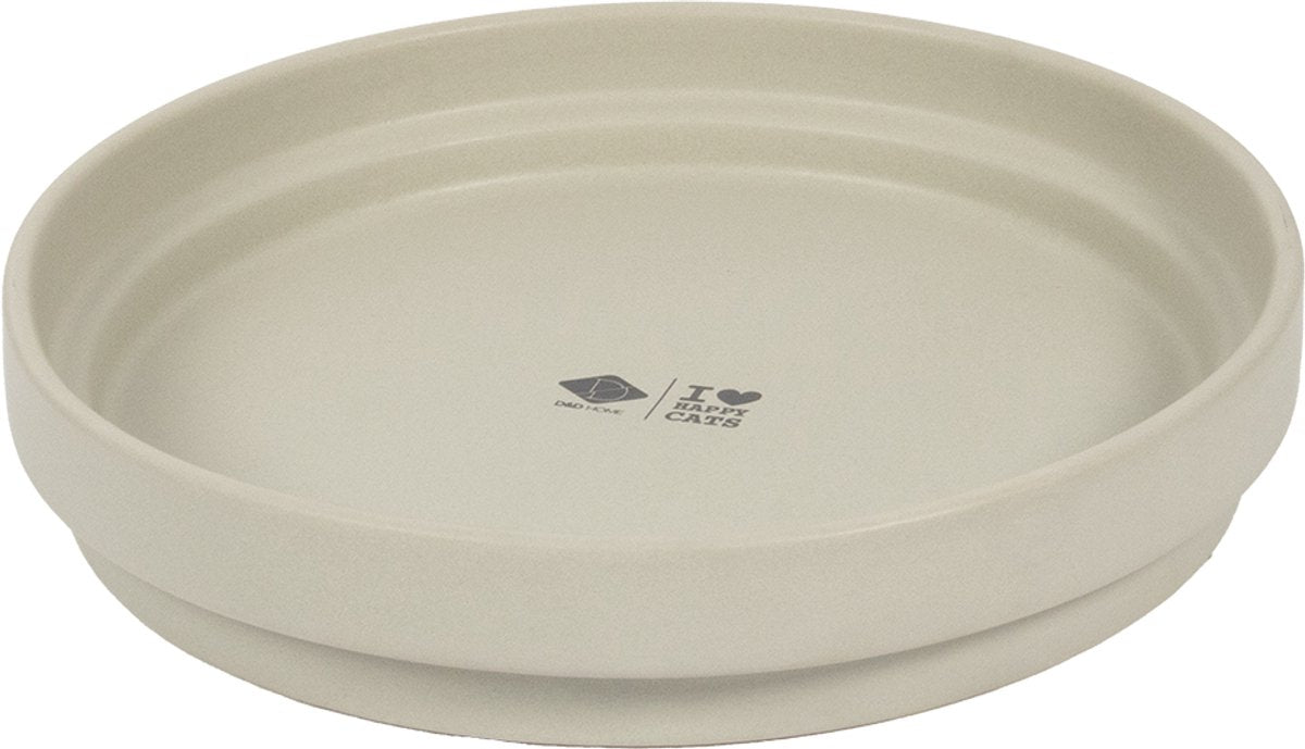 D d home i love happy cats abreuvoir ace xl-1250ml-25x25x4.5cm beige