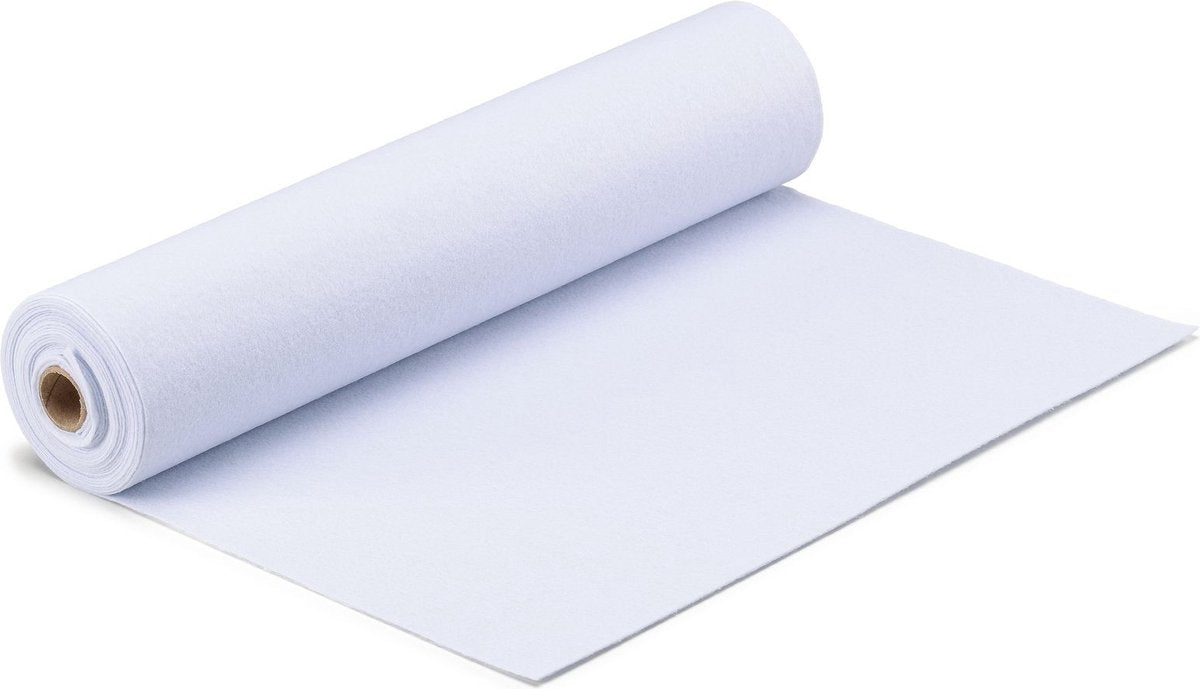 Feutre créatif Vaessen en rouleau - blanc - 1 mm - 45 cm x 5 m