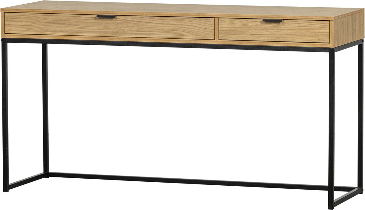 Bureau Woood Silas - chêne - mélamine - 74x140x44