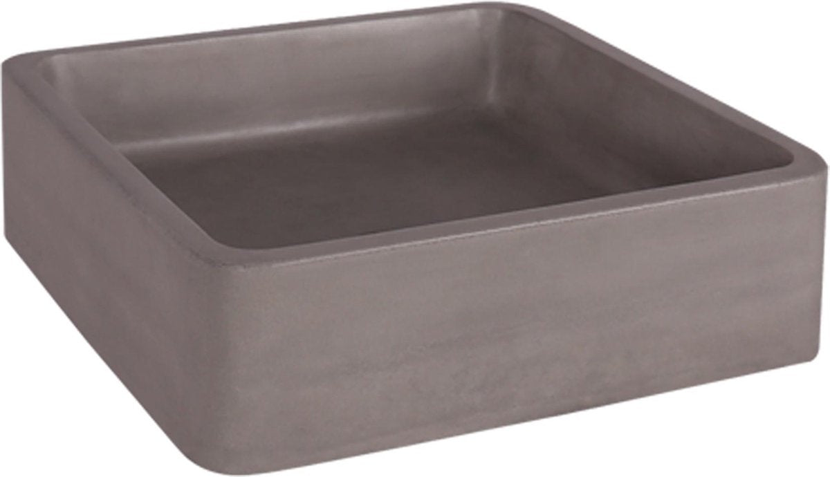 Differnz marba lavabo carré 40x40x12 béton gris clair