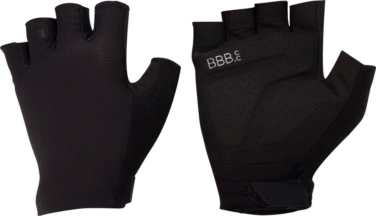Bbb cycling airsupport - gants de cyclisme été - 15 - 25 ° - rembourrage moyen - ventilé - vélo de course vtt - gants de cyclisme unisexes - noir