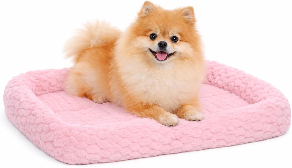 Coussin pour chien Flamingo – panier pour chien – naya rectangulaire rose avec bord 55,5x38,5cm – doux – douillet – confortable