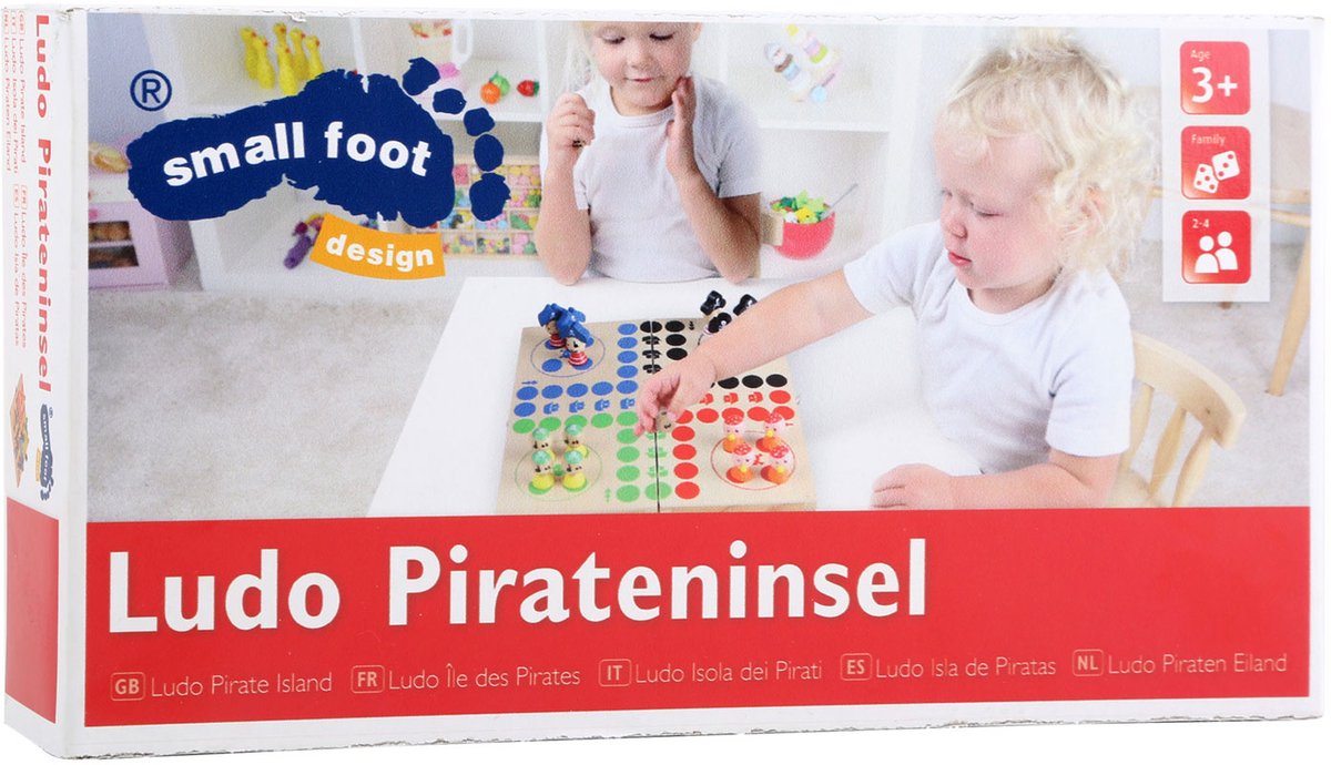 Îlot de pirate de Ludo en bois à petit pied