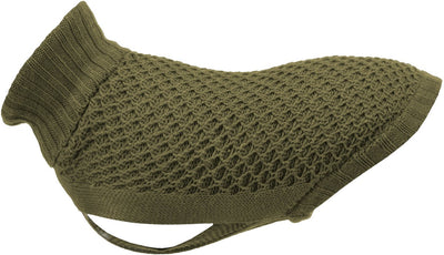 Pull pour chien Trixie - vert olive 36cm - coton, laine, polyamide, large ouverture de jambe