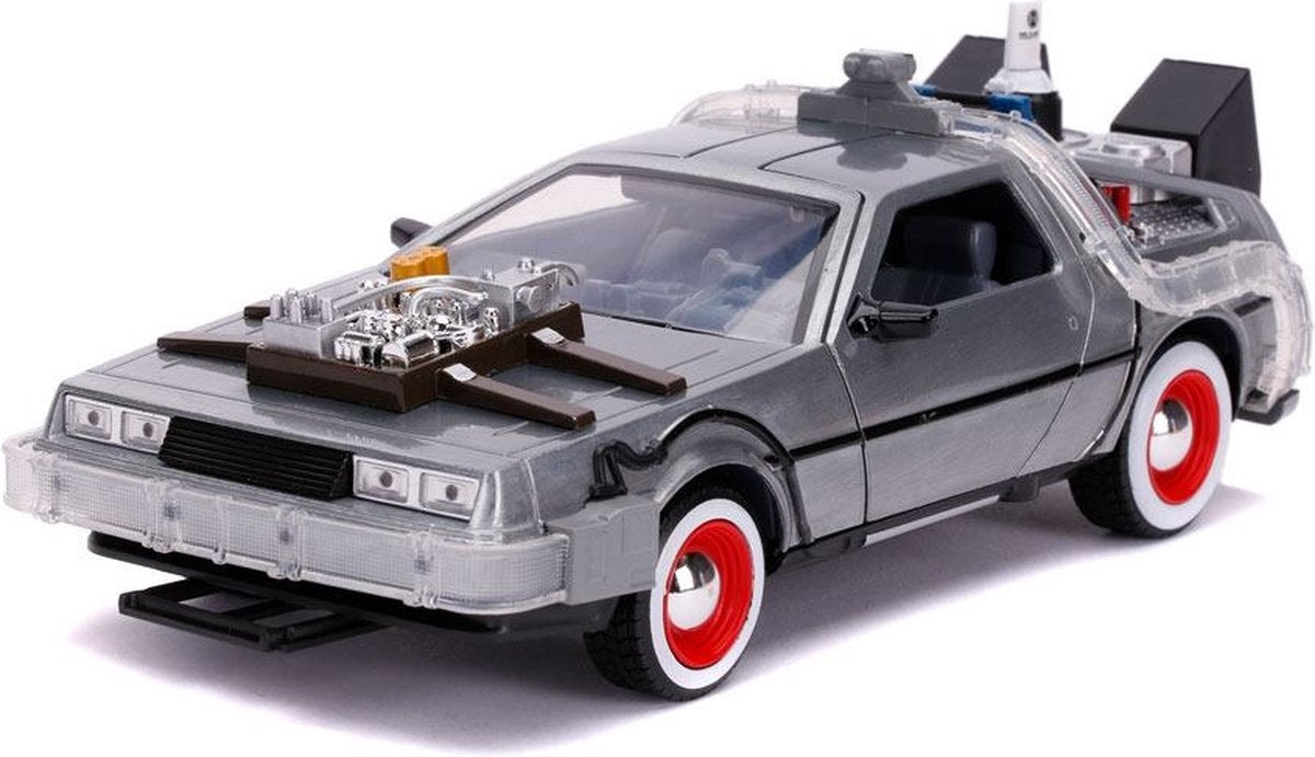 Jada Toys 1 24 Delorean retour vers le futur partie III avec lampes de travail