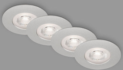 Briloner kulana - lot de 4 spots encastrables LED - éclairage salle de bain - ø9 cm - ip44 - 4,9 w - 480 lm - 3 000 k - chrome