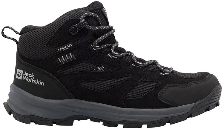 Jack wolfskin vojo tour texapore chaussures de marche mi-hautes noir eu 33 garçons, filles
