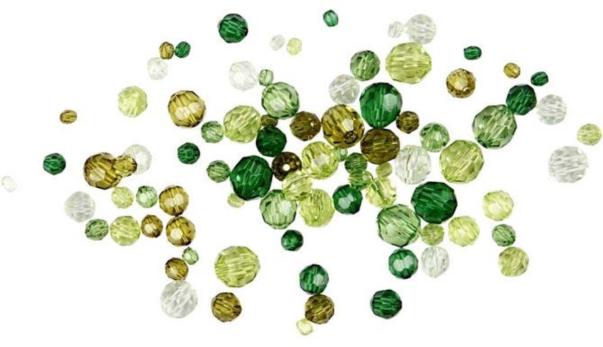 Creativ Company Facet Perles mélangez des paillettes vertes, 45 grammes