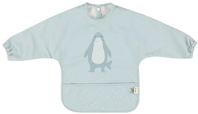 Bavoir Trixie avec manches - mr. requin - avec sac de collecte - polyester recyclé - dès 6 mois