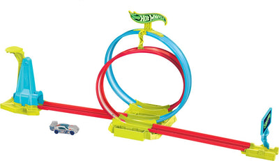 Hot Wheels - Neon Speed Devils - Ensemble de pistes - Piste de crash de cascade laser