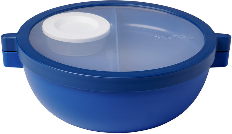 Mepal vita bento bowl - 5 compartiments dont 3 récipients amovibles - bento box - salade lunch box - bleu vif