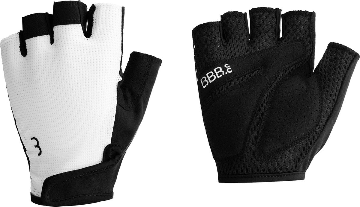 Bbb cycling coolsupport - gants de cyclisme été - 15 - 25 °c - rembourrage moyen - paume antidérapante - gants de cyclisme unisexes - blanc