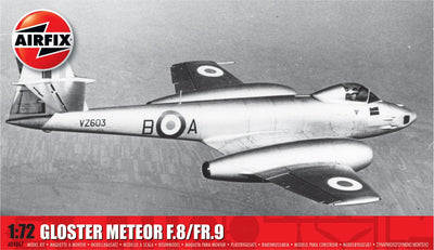 Maquette Airfix véhicules militaires - 04067 gloster meteor f.8 fr.9 - avion de chasse en plastique - 1:72 - modélisme