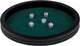 Piste de poker Longfield cuir noir - 34 cm - feutre vert incrusté - accessoire dés de poker - coeur d'ange