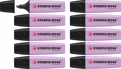 Stabilo boss original pastel - surligneur - blush lilas - boîte de 10 pièces