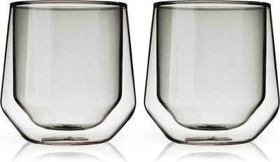 Gobelet Viski aurora - double paroi - verre - 266ml - 2 pièces - fumée