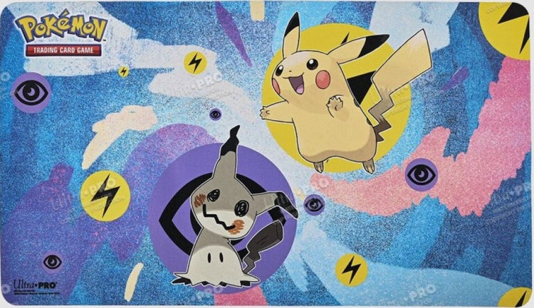 Ultrapro ultra pro - pokémon tcg - tapis de jeu pikachu et mimikyu