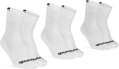 Gripgrab - chaussettes de cyclisme d'été légères SL 3pack performance 3 paires de chaussettes de cyclisme coolmax coupe régulière - blanc - unisexe - taille xs (35-38)