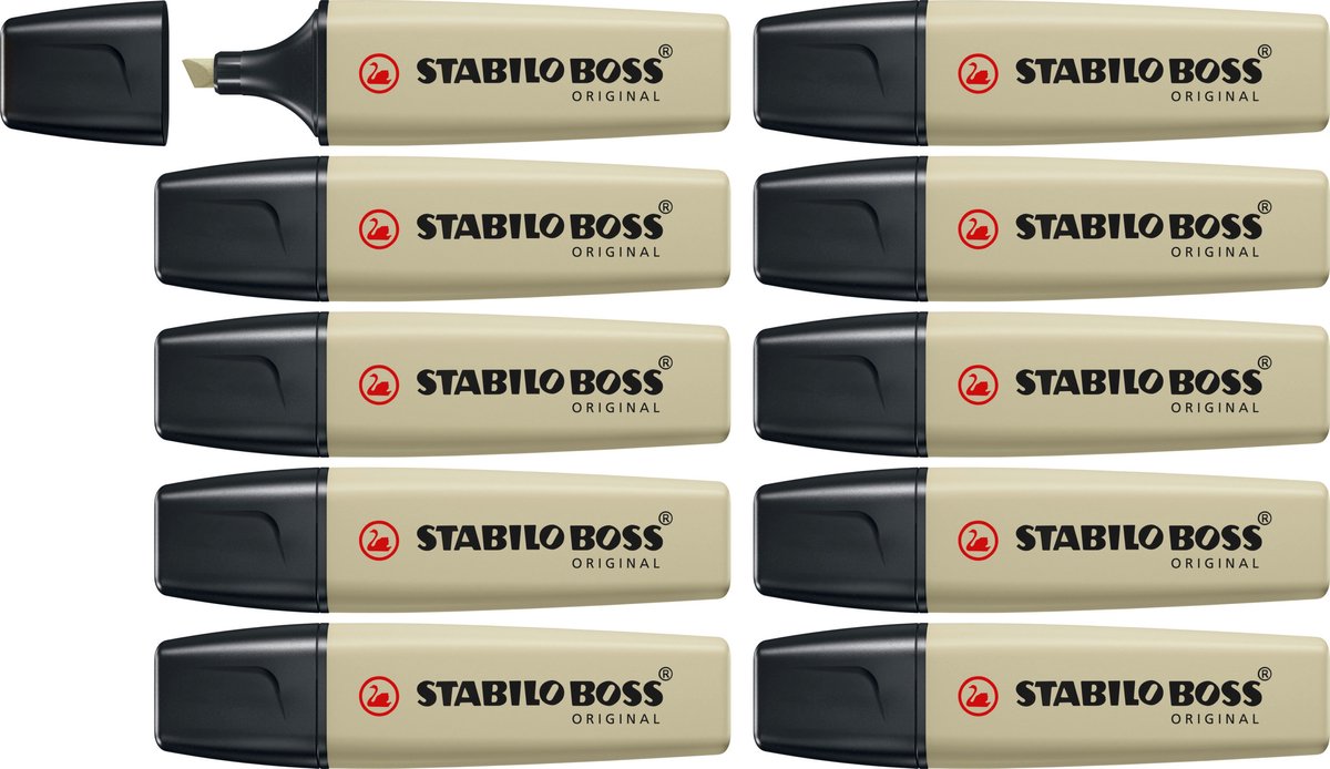 Stabilo boss original - surligneur - vert boue - boîte de 10 pièces
