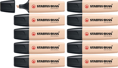 Stabilo boss original - surligneur - beige - boîte de 10 pièces