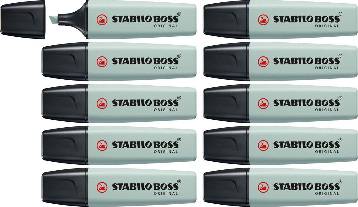 Stabilo boss original - surligneur - naturecolors - vert terre - boîte de 10 pièces
