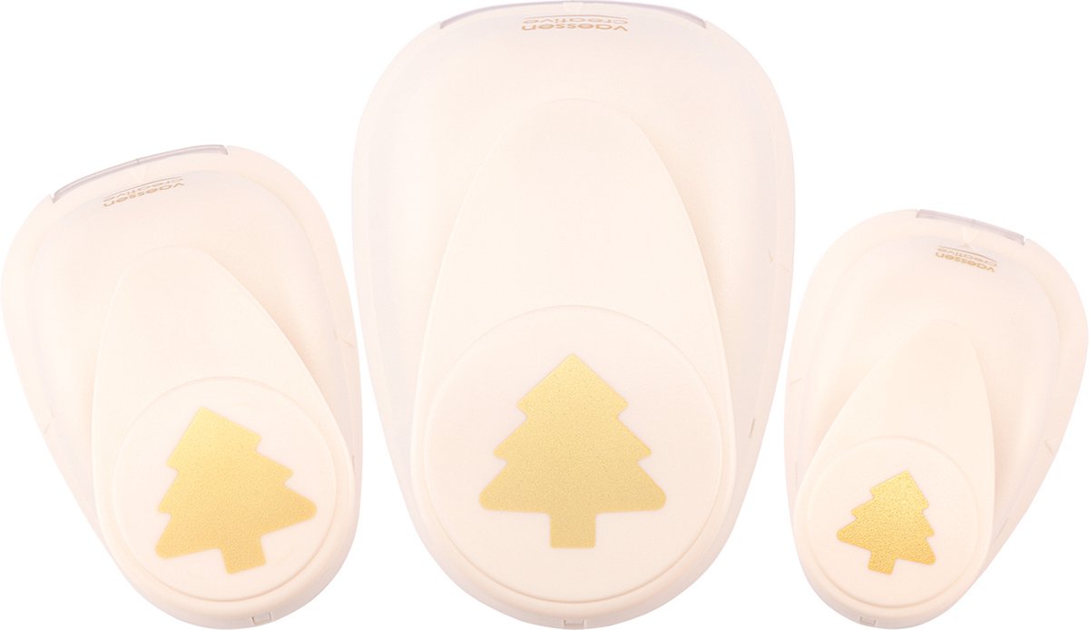 Vaessen creative • set de perforatrices figurines Arbres de Noël 3 pcs.