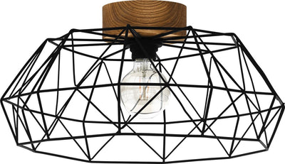 Eglo padstow - plafonnier - E27 - ø 45,5 cm - marron noir - Bois FSC
